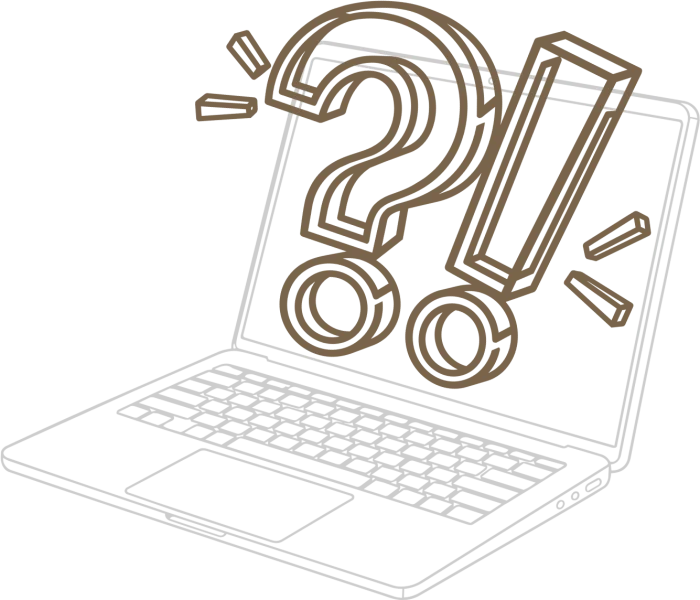 Q&A Laptop Illusttration